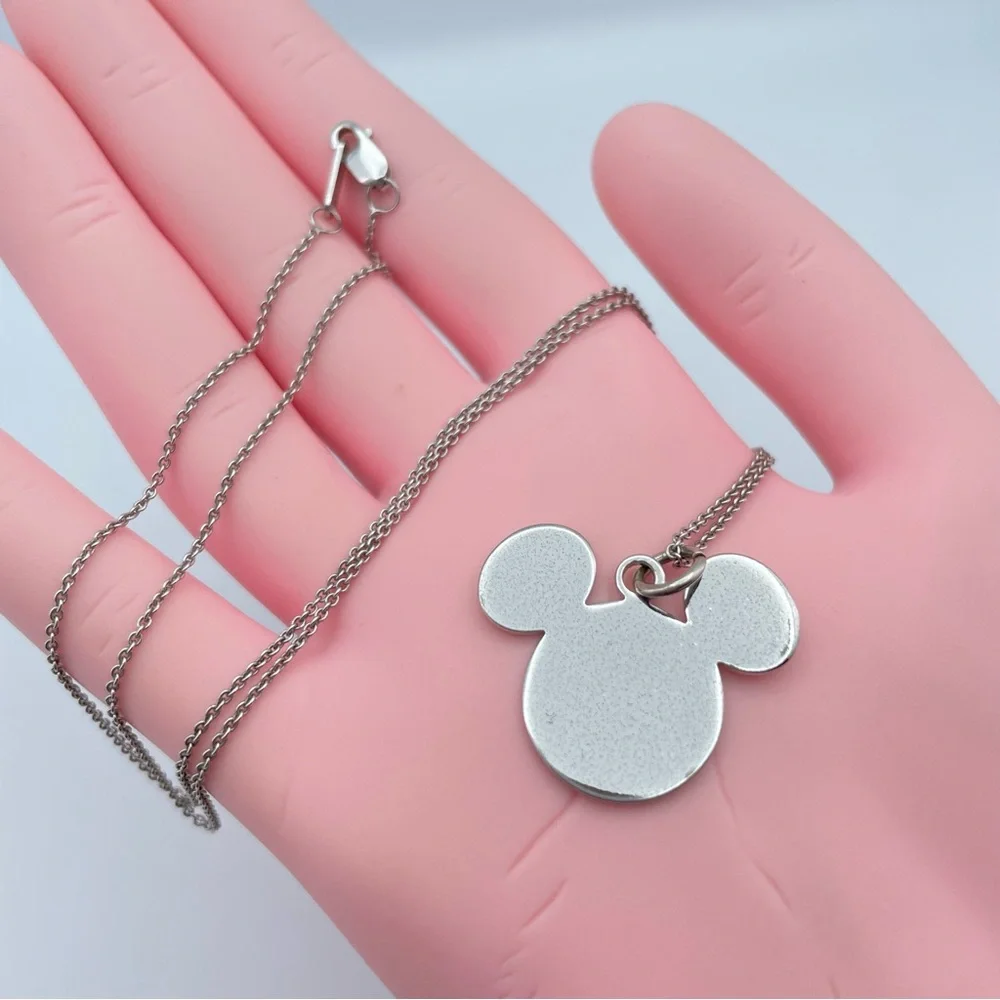 Disney Sterling Silver 925 Mickey Mouse Necklace Collector’s Edition
